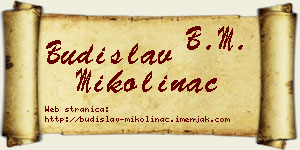 Budislav Mikolinac vizit kartica